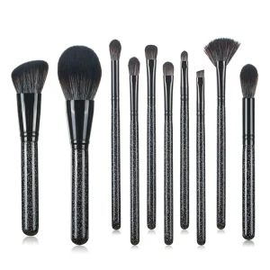 Baixa MOQ 10PCS Conjunto de Pincéis de Maquiagem Personalizado de Luxo Vegano com Etiqueta Privada e Logotipo Personalizado