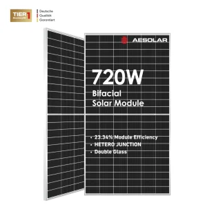 AE Solar 720W Bifacial N-Type HJT Module