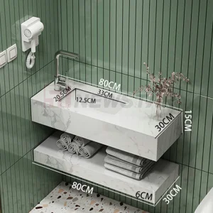 Bathroom Cabinets Small Vanity Mirror with Lights Sintered Stone Hotel Bathroom Set Sintered Stone Floating Wall Vanity