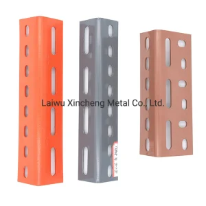Preforated Powder Coated Galvanized Dexion Steel Iron Angle Shelf / Slotted Angle Bar