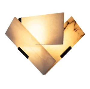 Modern Marble LED Wall Light Fixtures Alabaster Wall Mounted Sconce