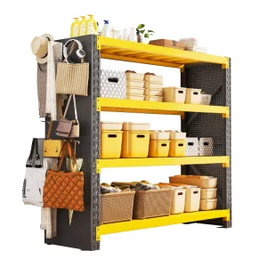 Heavy Duty Rack Pegboard Wall Mount Supermall Display Rack Warehouse Shelf for Home Organization