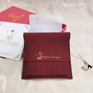 Custom Logo White Microfiber Jewelry Packaging Bag Jewelry Gift Pouch