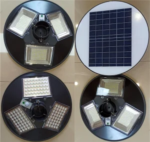 Yaye Hot Sell UFO 150W/300W Solar LED Street Garden Light with Control Modes: Light + Timing + Rador Control / Remote Controller