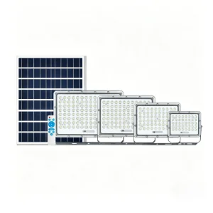 100W Solar Flood Light High Brightness Energy Saving Outdoor Wall Mounted Solar Lamp for Warehouse Garage Garden Backyard Illumination