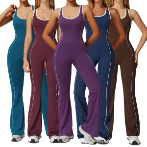 New Hollow Back Sports Bodysuit Jumpsuit