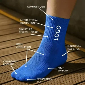 High Quality Terry Sport Sock Custom Logo