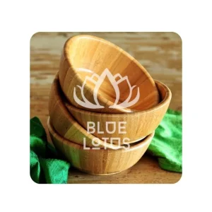 BEST PRICE Blue Lotus 2025 Eco 100% Bamboo Handmade Durable Bowl for Salad Cereal and Smoothie Lovers