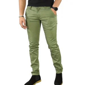Fashion High Quality Custom Logo Straight Heavyweight Oxford Fabric Men's Chinos Eco-Friendly High Waist Zipper Fly Stretchy