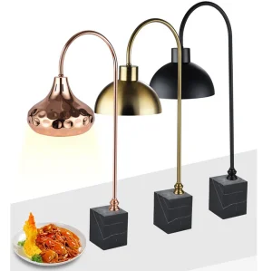Restaurant Single Head Buffet Utensils Silver Food Insulation Lamp Preservation Light Infrared Heating Lamp Kitchen Catering Buffet Food Warmer Lamp