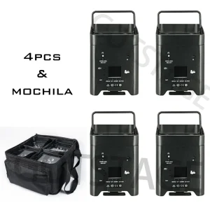 4PCS Wireless Remote Control 6*18W RGBWA+UV Rechargeable Battery LED Par light DMX512 Control Professional Stage Lighting