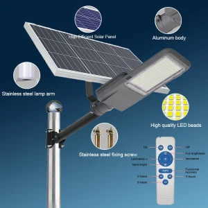 Split-Type Commercial Light-Emitting Diode Solar Street Lamp, Waterproof Aluminum Integrated Solar Lamp, IP65 Grade for Roads and Gardens