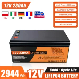 12V 230ah LiFePO4 Battery Pack 12V 100ah 200ah 280ah 300ah Lithium Ion Storage Battery Pack for Solar Energy Storage System