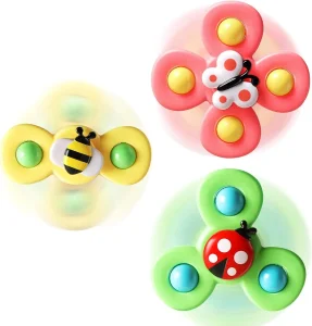OEM 3PCS Sensory Suction Cup Rotating Toys