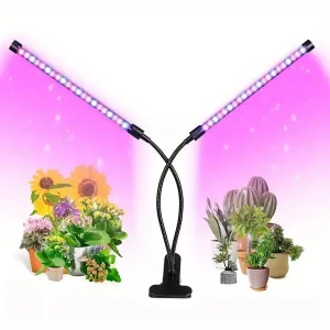 OEM Factory Three-Head Clip-on LED Grow Liqht Indoor Plant Growth Seed Starting Red Blue Hydroponic Lighting for Blooming