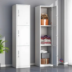 High Grade 0.6mm Thickness Steel Locker, Impact Resistant Metal Wardrobe for School & Factory Environment