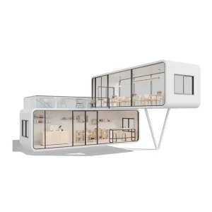 Casa Modular Apple Cabin, Cabana Portátil, Casa Off-Grid, Casa Apple Resistente a Terremotos para Projetos de Residência Auto-Suficiente em Platôs Remotos
