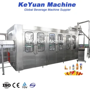 Complete Production Line Pet Glass Bottle Apple Orange Kiwi Juice Filling Sealing Making Machine
