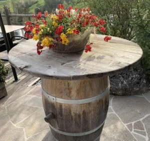 Modern Outdoor Wooden Wine Barrel
