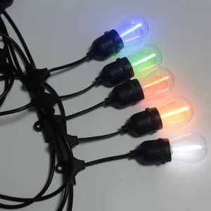Corda de Luz Decorativa Festiva LED RGBW Brilhante para Exterior S14