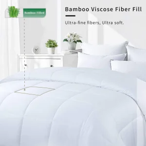 Bamboo Viscose Fiber Comforter, Down Alternative Sumer Comforter, Ultra Soft Microfiber Comforter