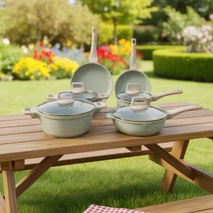 Bayou City Durable Granite Ceramic Cookware Set