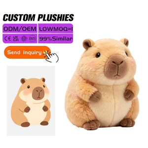 Customized Capybara Plush Toy PP Cotton Soft Safe Stuffed Animal for Toddler Sleep Aid Early Childhood Sensory Development