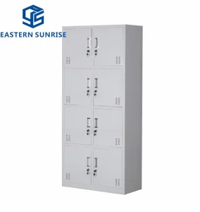 Chinese Factory Metal Gym/School Clothes Steel 8 Doors Locker/Wardrobe