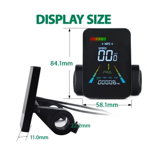 Rugged Ebike Screen for Leisure Rides with Bicycle Speed Mileage Computer