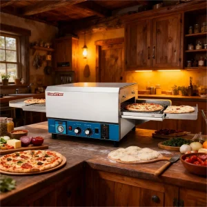 Full Stainless Steel Commercial Pizza Baking Equipment 18 Inch Pizza Electric Conveyor Pizza Oven with Stainless Steel Belt