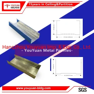 Galvanized Steel Drywall Partition Wall Gypsum Tracks and Stud