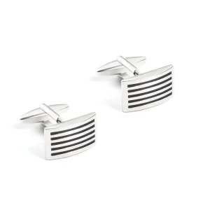 Silver Plated Enamel Cufflinks