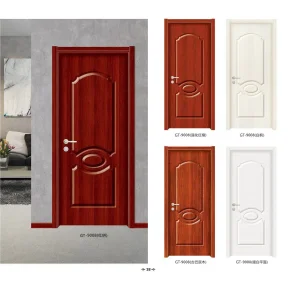 Hot Sale Melamine Wooden MDF PVC Panel Sliding Security Modern Interior Manufacturers Door