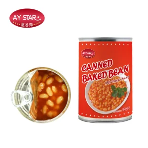 Frijoles horneados auténticos enlatados premium en salsa de tomate sabrosa