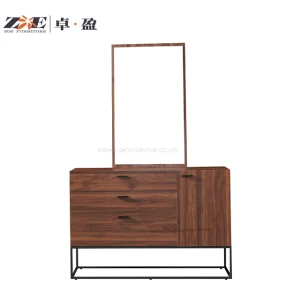Contemporary Bedroom Dresser with Mirror and Ample Storage Space