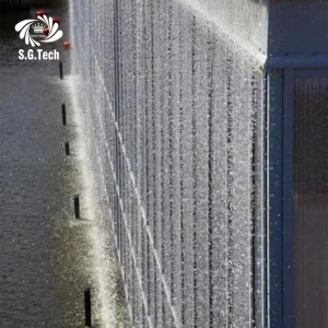 Water Crown Illuminated Rain Waterfall Design