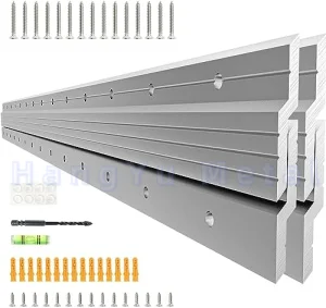 Aluminum Z Bracket Hanging Kit French Cleat Hangers Z Bar Clips For Mirror Wall Frame Mounting Hardware Curtain Wall Accessories
