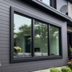 Custom Black UPVC&amp;PVC Windows and Doors Energy Saving Low E Glass Casement Window Double Glazed Tilt and Turn House Window