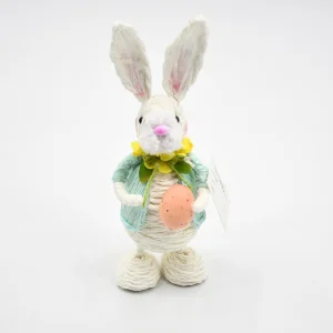 Eco-Friendly Pulp Easter Rabbit Natural Sustainable Material Handmade Green Home Decor Holiday Decoration