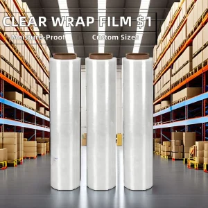 Portable Clear PE LLDPE Hand Wrapping Film Roll Moisture-Proof Soft Packaging Stretch Cast Shrink Wrap Food $1 Plastic