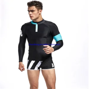 Men's Sport Swimming T-Shirt Tight Top Swimwear Diving Thin Wetsuit Running Clothes Tops Windsurf Surfing