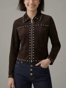 Suede Studded Jacket