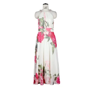 Vestido maxi de tirantes halter