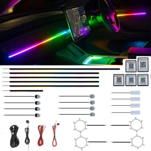 Custom RGBIC Ambient Lighting Kit for Car
