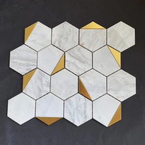 Custom Backsplash Gold Carrara