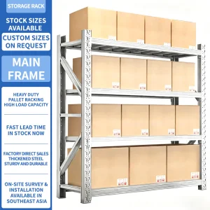 Adjustable Heavy Duty 3-Layer Steel Warehouse Rack