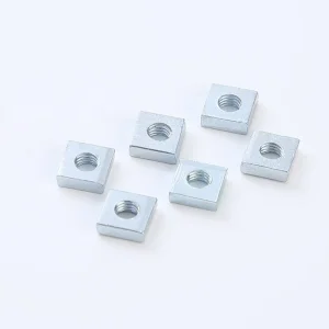 Aluminum Square Nut Fasteners with Galvanized Square Screw Cap Features