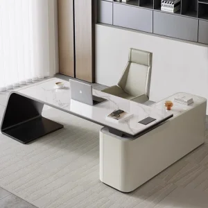 Luxury Office Desk Set White Executive Table