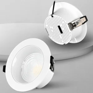 Slim Embedded LED Downlight with Soft Ambient Lighting, Ideal for Residential &amp; Commercial Interior Spaces