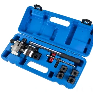 Auto Brake Service Pipe Flaring Tool 3/16"-1/4"-5/16" Tubing Carbon Steel Powder Coated Universal Fit Flaring Tool Set
